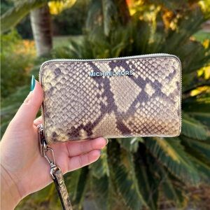 Michael Kors Snakeskin Wristlet